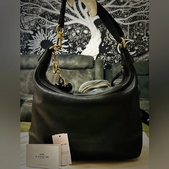 Vintage Y2K Coach Black soft Leather hobo shoulder bag 2001 years ❌70% OFF SALE❌ - Picture 14 of 17